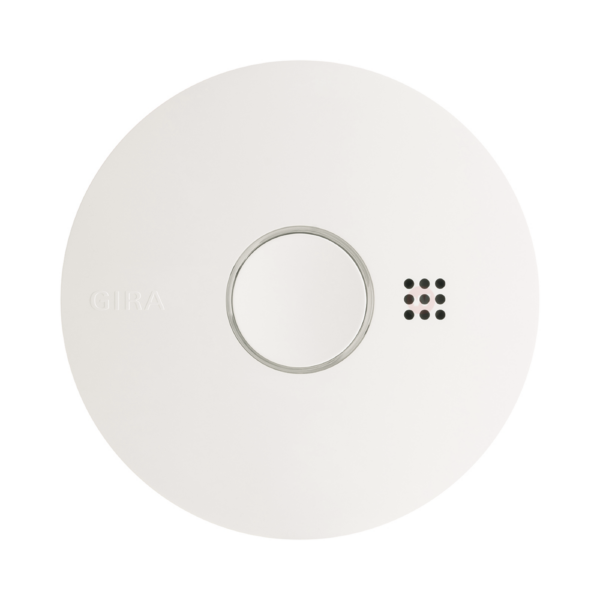 Gira Basic Q rookmelder met Q-label keurmerk en 10 jaar batterij, slank ontwerp, geschikt voor woningen en rookmelderplicht 2022