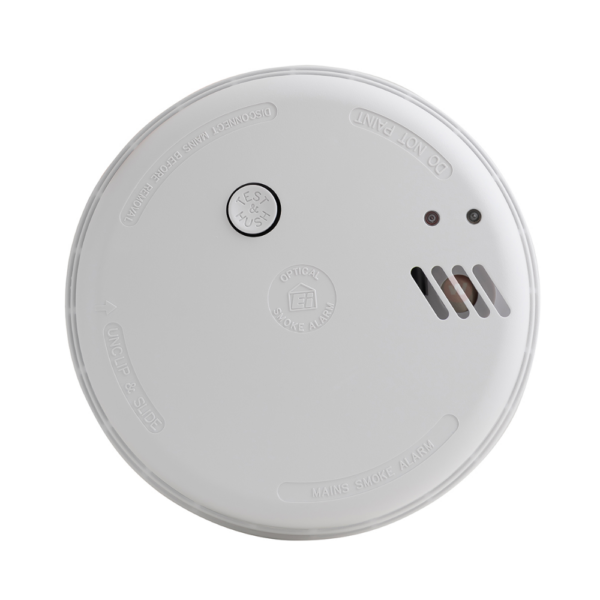 Ei146 rookmelder 230 volt van Ei Electronics met optische sensor en 9 volt back up batterij vervangen door Ei146e rookmelder opvolger direct passend op bestaande montagevoet