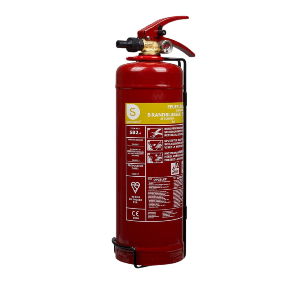 Smartwares SB2 schuimbrandblusser 2 liter voor brandklasse A en B, compact model met EN3 keurmerk, geschikt voor woning, kantoor en caravan. Smartwares SB2 schuimbrandblusser 2 liter voor brandklasse A en B, compact model met EN3 keurmerk, geschikt voor woning, kantoor en caravan.