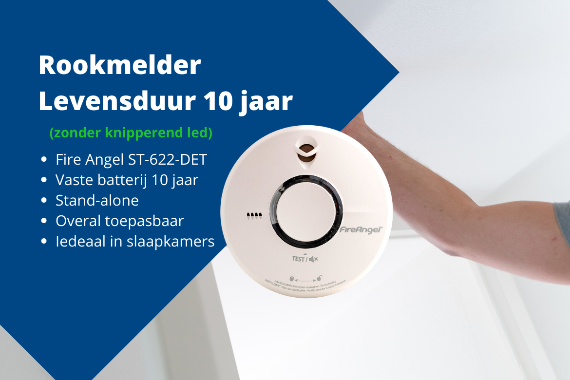 Rookmelder Levensduur 10 jaar ST-622-DET zonder knipperend led licht. veel verkocht