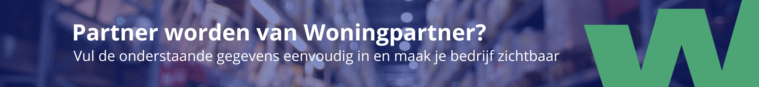 Gegevens invullen op deze pagina om partner te worden