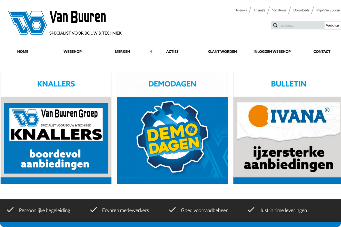 Van Buuren Groep acties en aanbiedingen actuele knallers demodagen en ijzersterke deals in de winkels te bekijken via Woningpartner