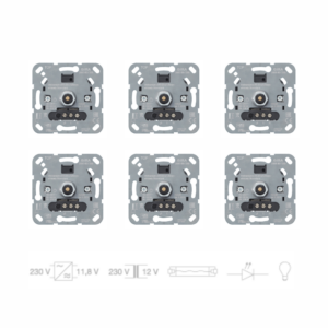 6-pack System-3000 Gira universeel led-draaidimmer-basiselement Standard