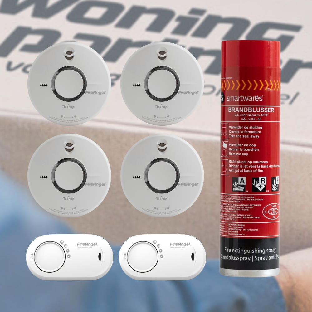 Brandveiligheidsset | rookmelders | koolmonoxidemelders | brandblusser