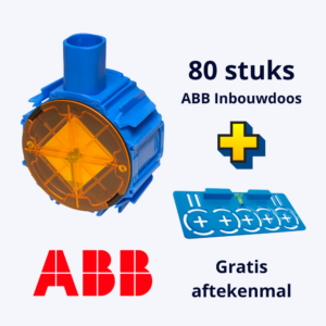 MD4050 ABB Multifunctionele inbouwdoos 40_50mm, 16_19_20 mm 80 stuks gratis aftekenmal