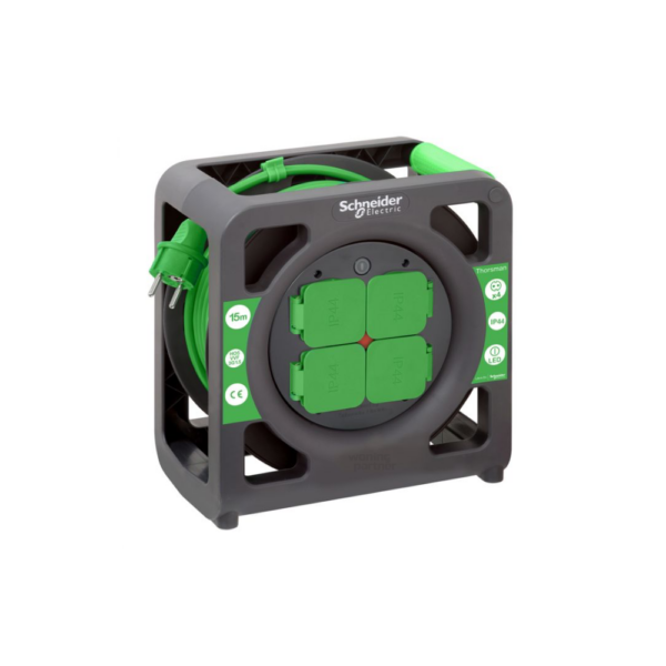 Schneider IMT33136 15 meter kabelhaspel Thorsman HO5VVF - 3G1.5 - IP44 - Schuko