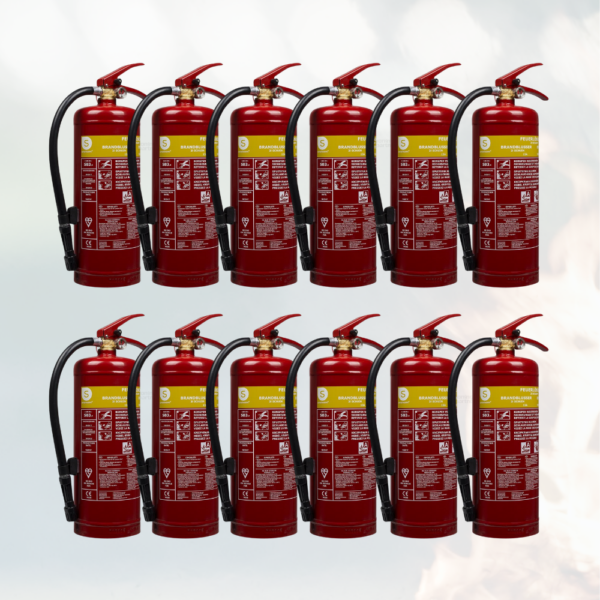 Schuimbrandblussers inkoop per 12 stuks voordeel