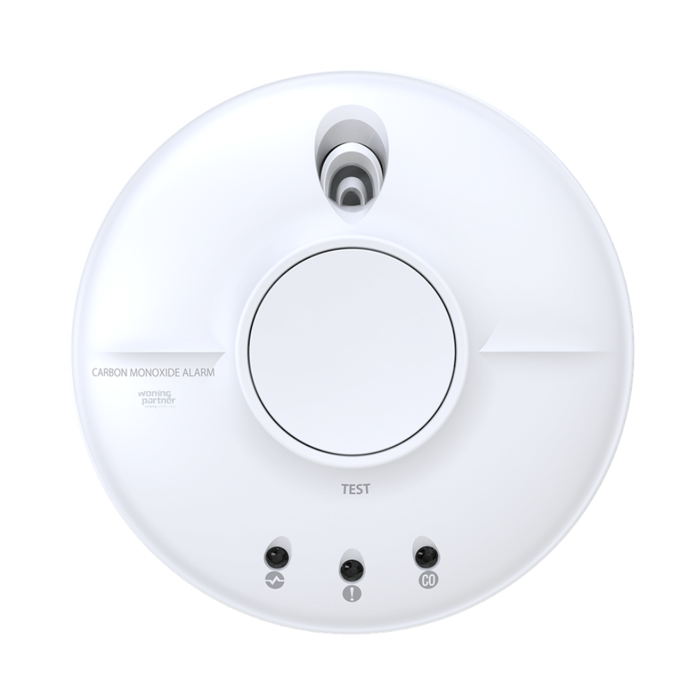 FireAngel CW1-PF-T koolmonoxidemelder 230 volt met testknop en ronde behuizing