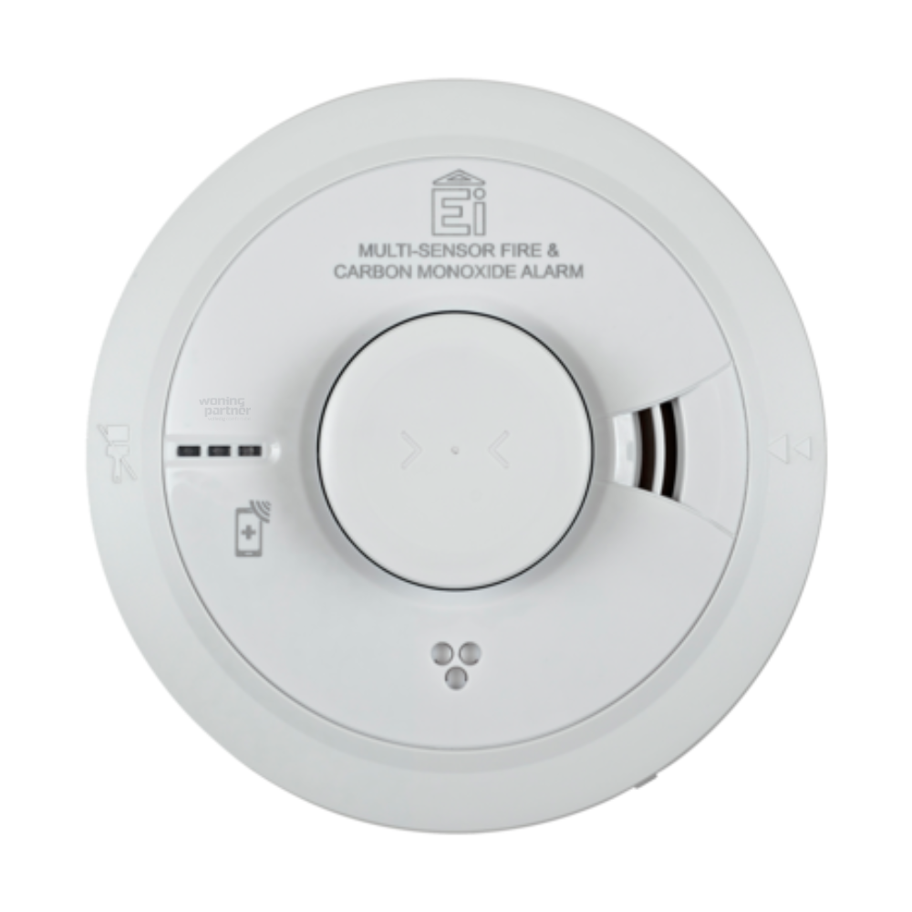Ei Electronics Ei3030 multisensor 230 volt rook hitte en CO melder met 10-jaars back-up batterij koppelbaar met Ei3000MRF module en uitleesbaar via AudioLINK