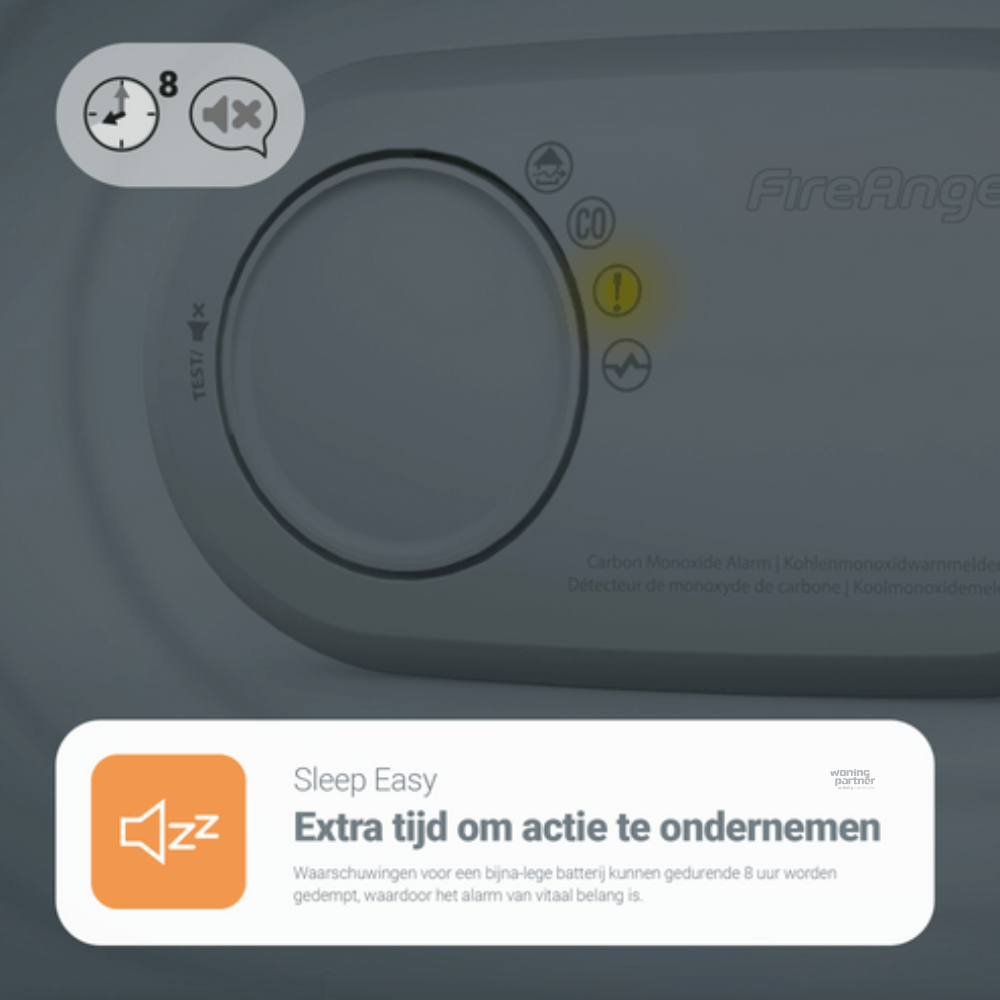 FireAngel FA3820-EUX koolmonoxidemelder 10 jaar met diagnose via kabel - Afbeelding 8