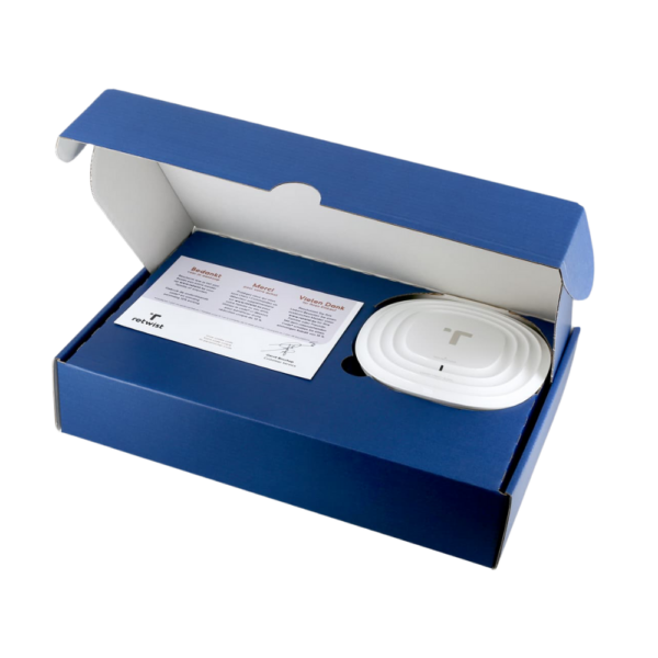 Verpakking Retwist CO-switch koolmonoxidemelder 230 volt in doos.