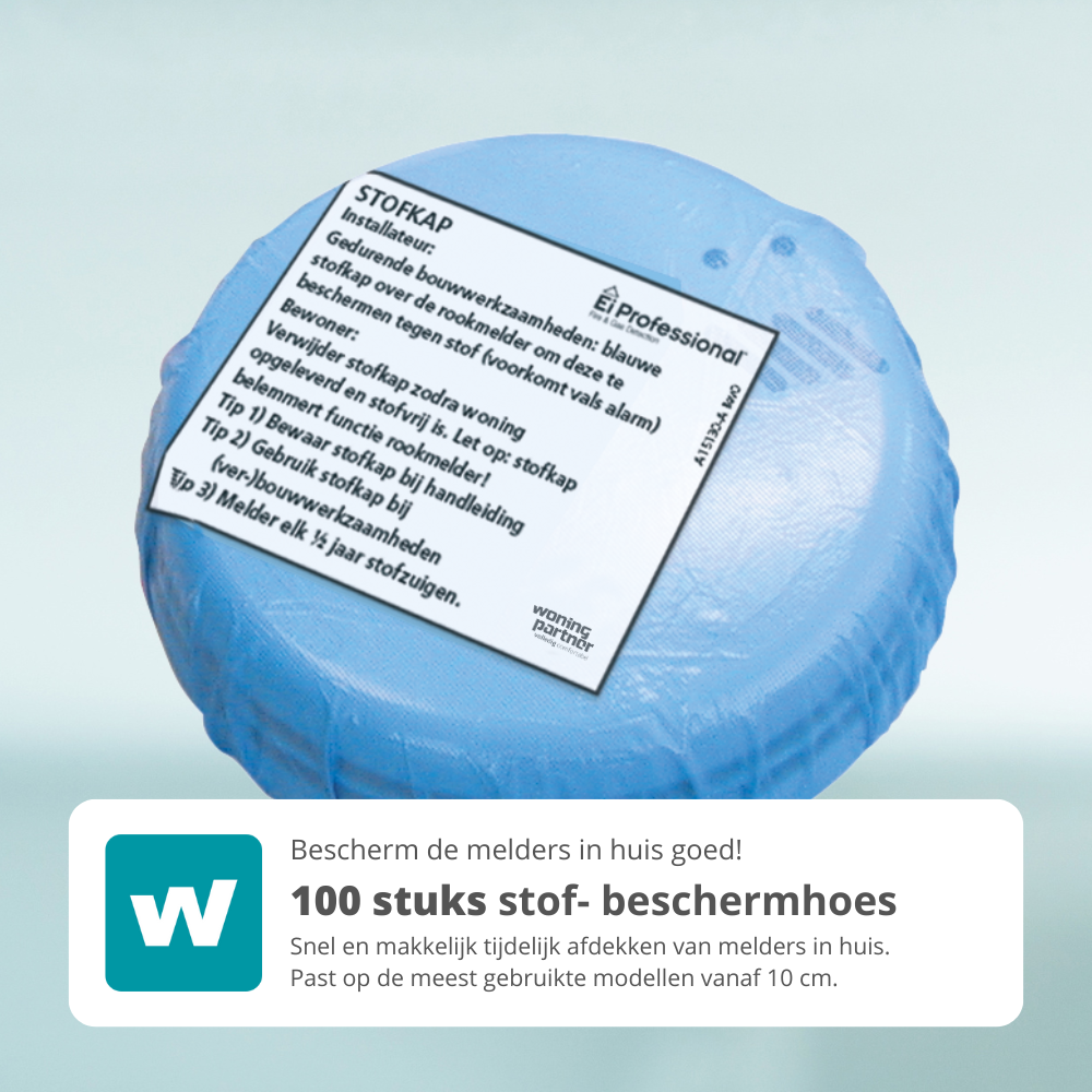 Stofhoes - beschermhoes universeel voor rookmelders 100 stuks