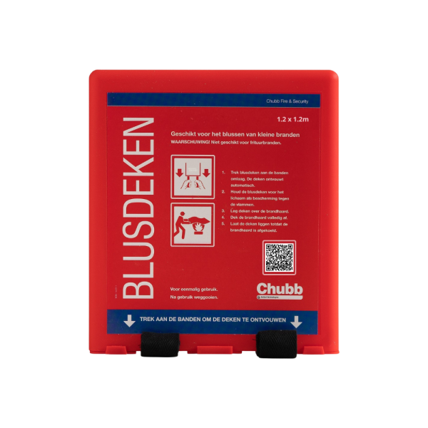 Chubb blusdeken 120x120 cm middelgroot voor woning en bedrijf voor het doven van beginnende branden