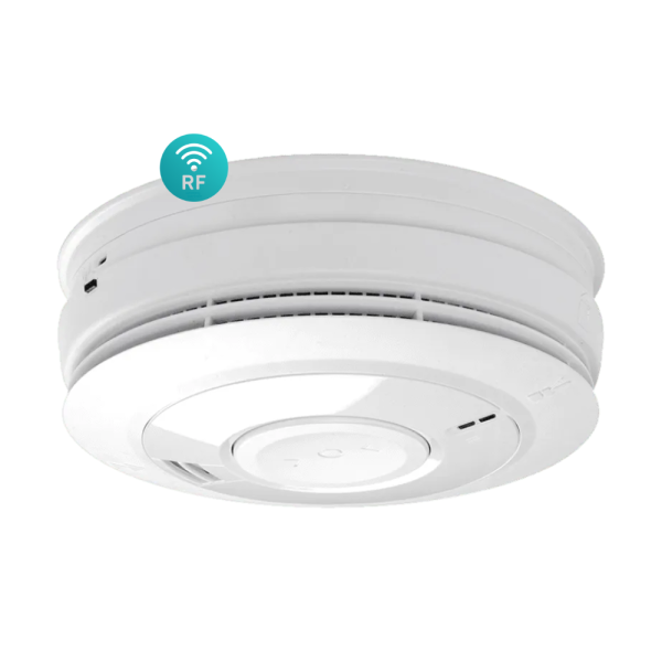 Ei650iRF rookmelder van Ei Electronics. Draadloos koppelbaar met 10 jaar lithium batterij. Optische rookmelder voor een brandveilig woning. Voldoet aan de Norm-14606 conform de rookmelderplicht.