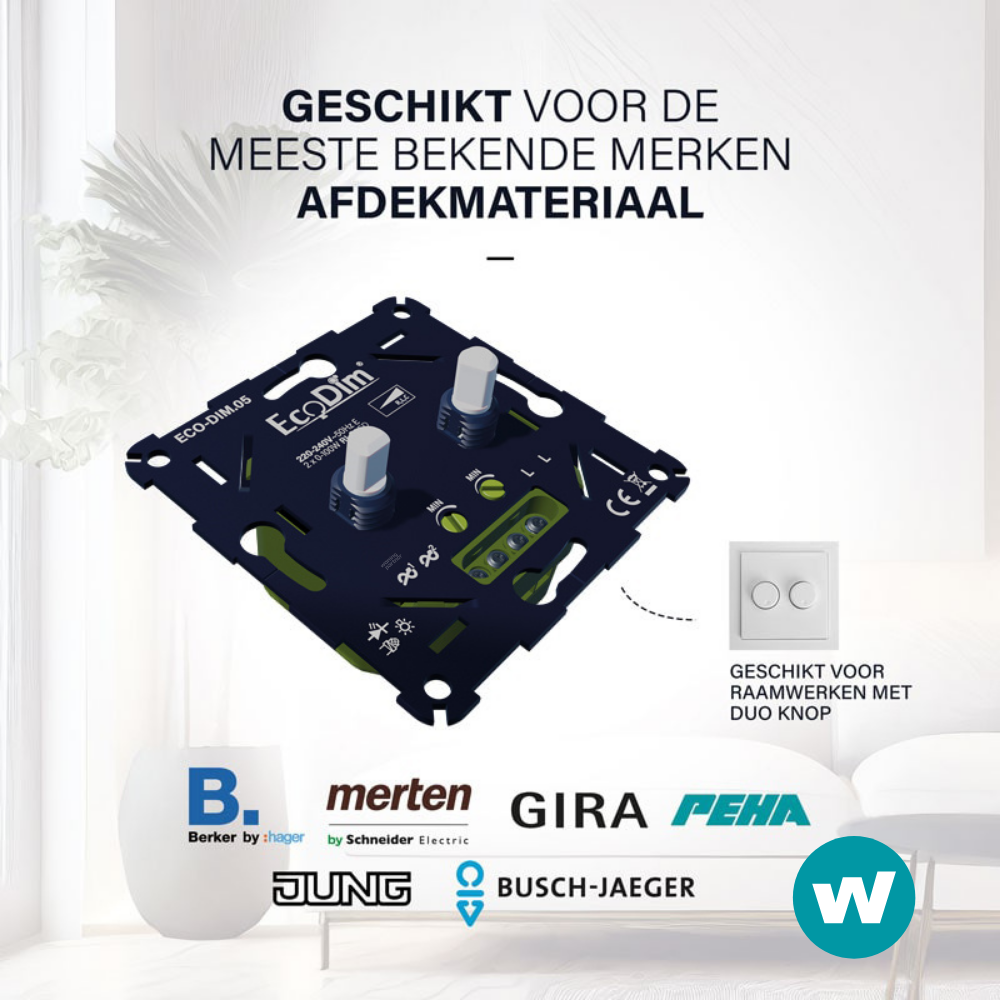EcoDim.05 LED-dimmer duo 2x 0-100W (RLC) - Afbeelding 6