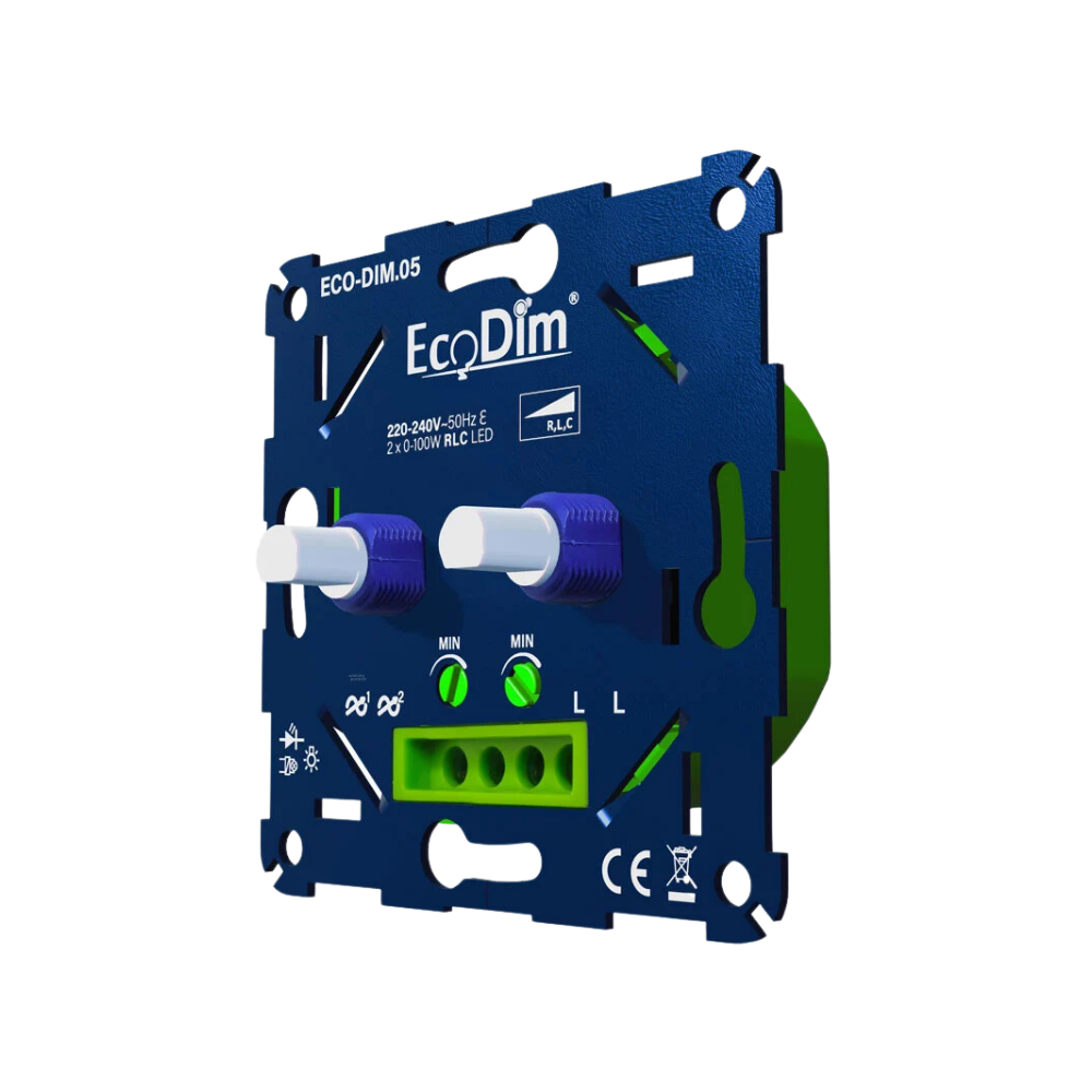EcoDim.05 LED-dimmer duo 2x 0-100W (RLC) - Afbeelding 2