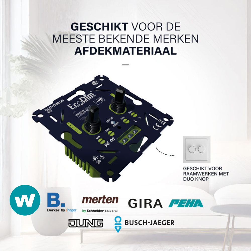 Ecodim.05 WiFi LED-dimmer | Duo 2x0-100W fase afsnijding (RC) - Afbeelding 6
