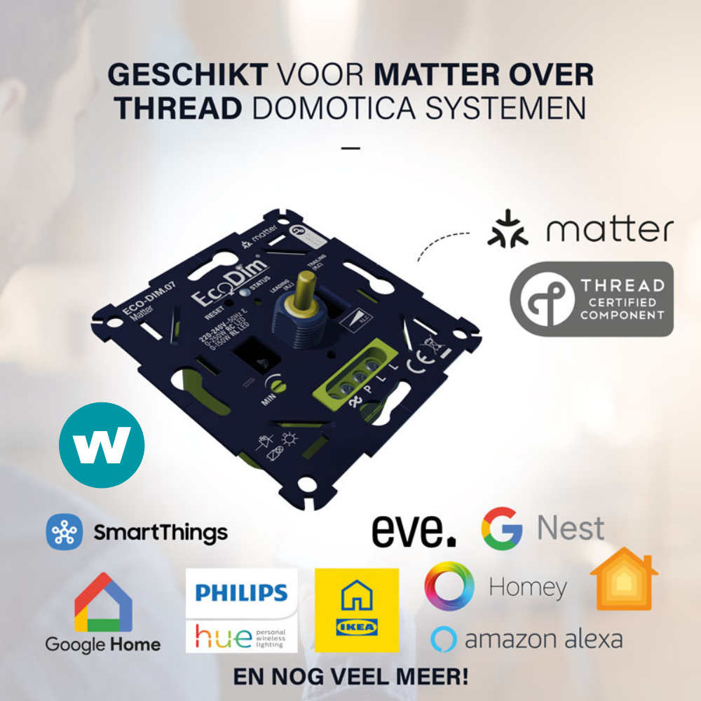 EcoDim.07 Led dimmer Matter druk/draai 0-250W RLC - Afbeelding 7