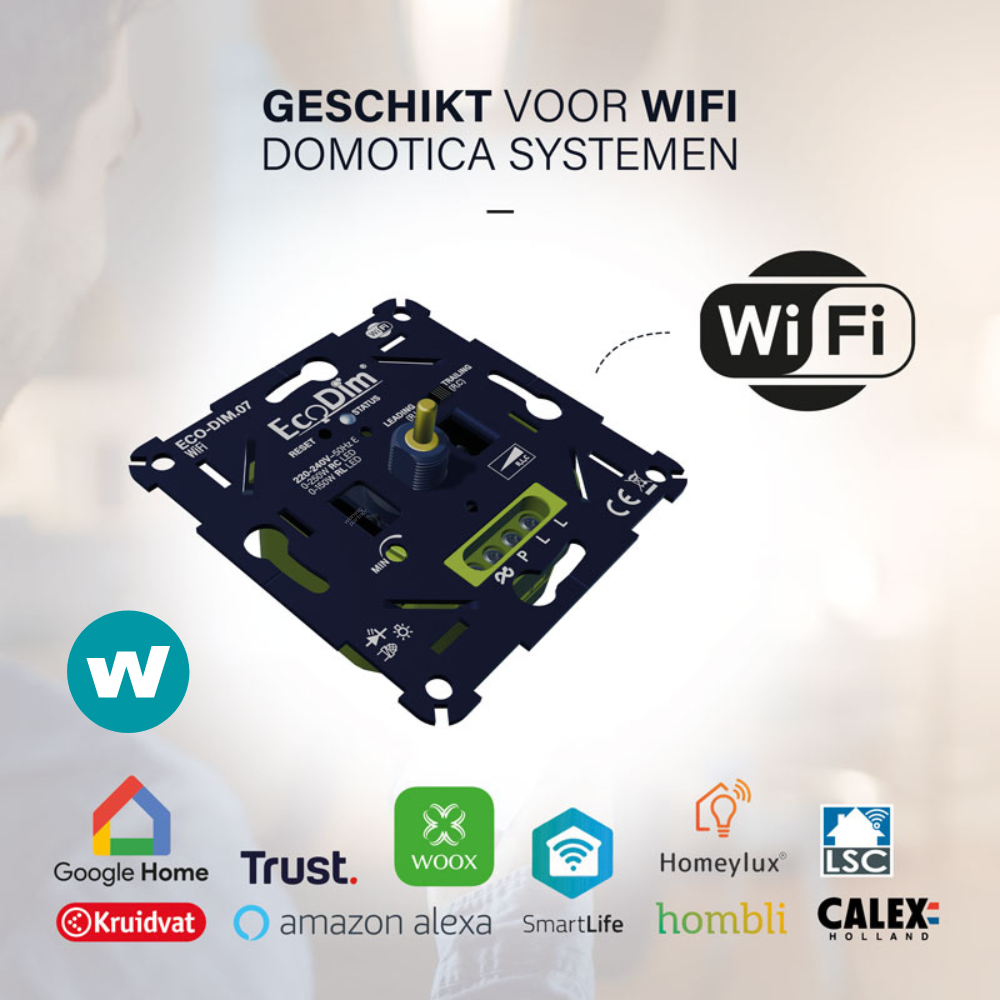 EcoDim.07 LED-dimmer WiFi druk/draai 0-250W - Afbeelding 8