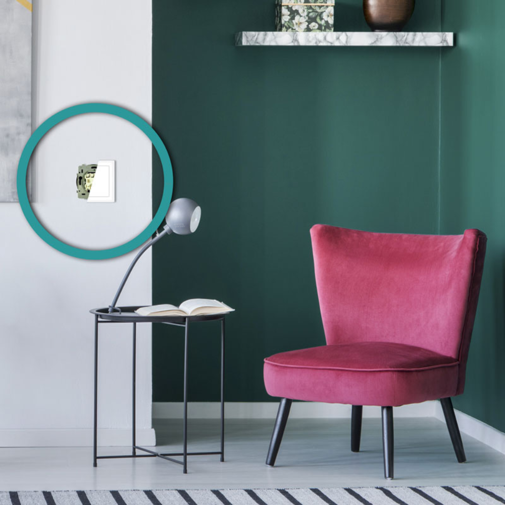 EcoDim.10 Z-Wave voorbeeld achter schakelaar