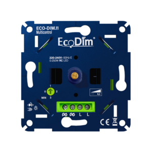 EcoDim.11 Multicontrol LED dimmer universeel 0–250 watt RC inbouwdimmer geschikt voor LED verlichting.