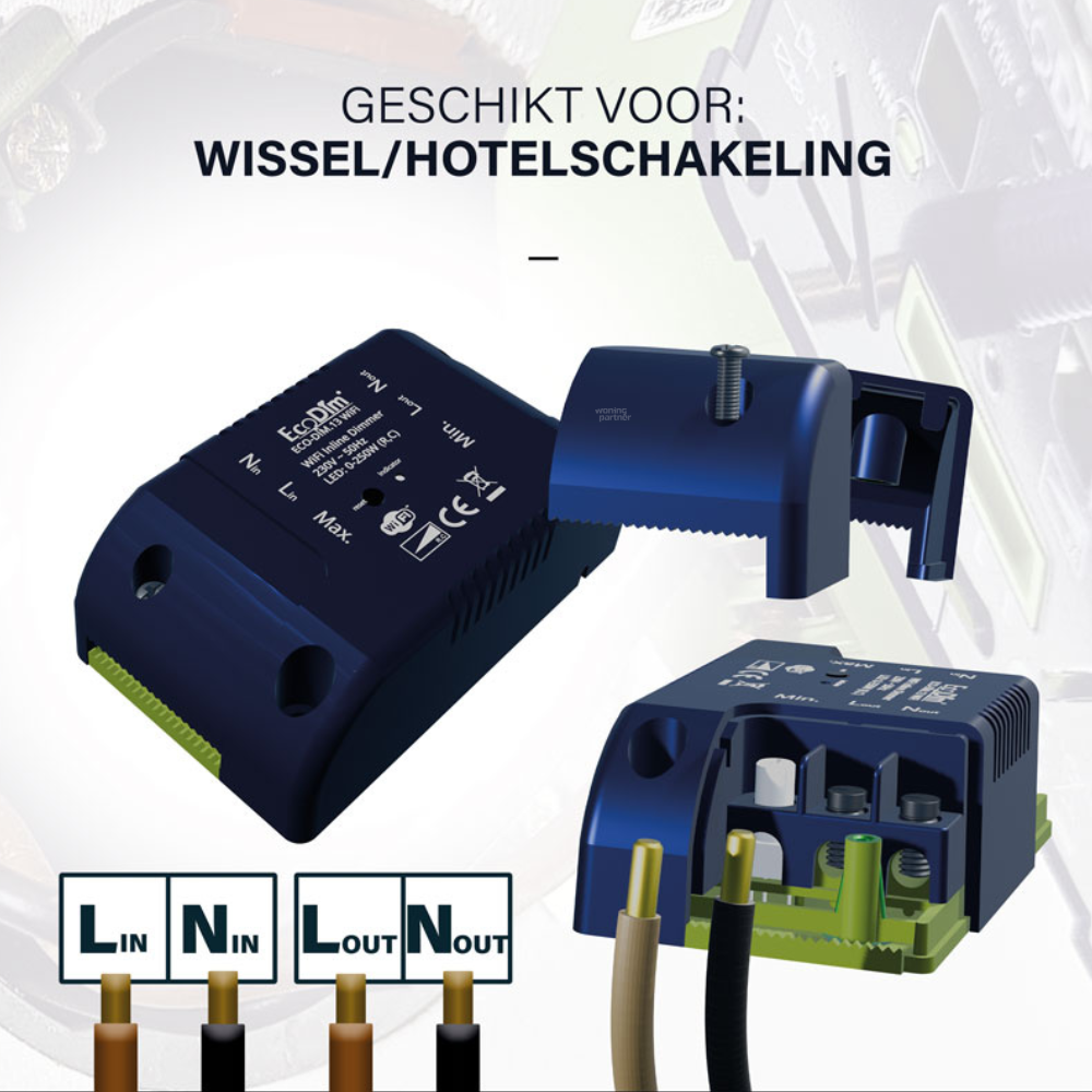 EcoDim.13 inline dimmer WiFi 250W - Afbeelding 3