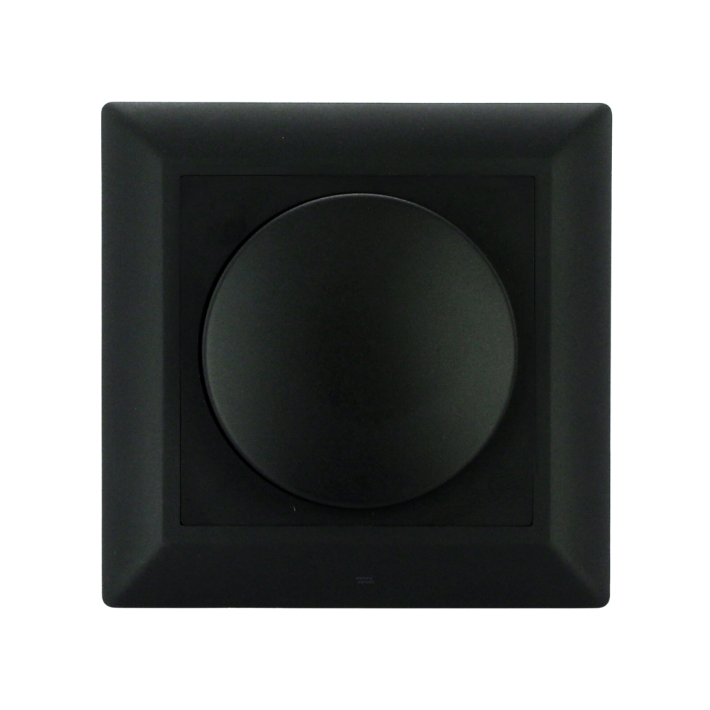 EcoDim ED-10002B Dimmerknop incl. centraalplaat en raamwerk zwart