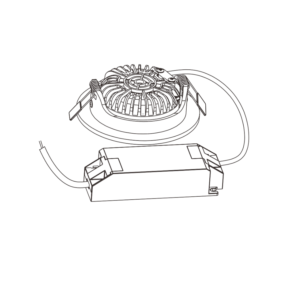 ED-10022 Led inbouwspot kleine inbouwdiepte IP54 dim to warm, rond, wit, 75mm - Afbeelding 7