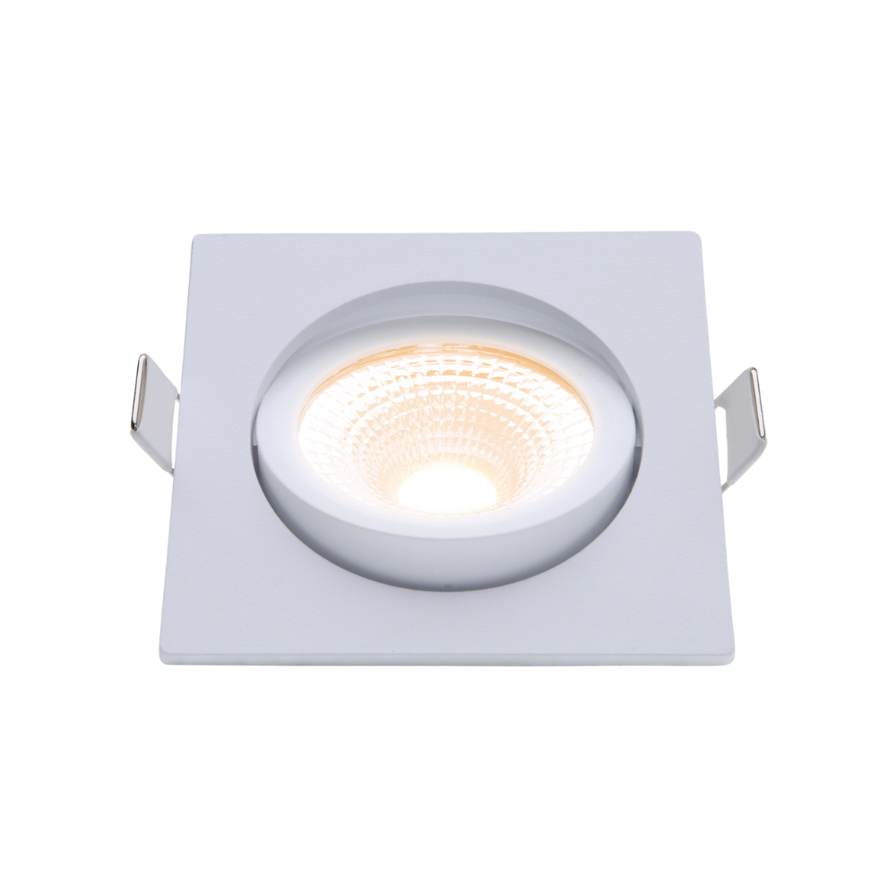 ED-10025 Led inbouwspot kleine inbouwdiepte IP54 dim to warm, vierkant, wit, 75mm - Afbeelding 3