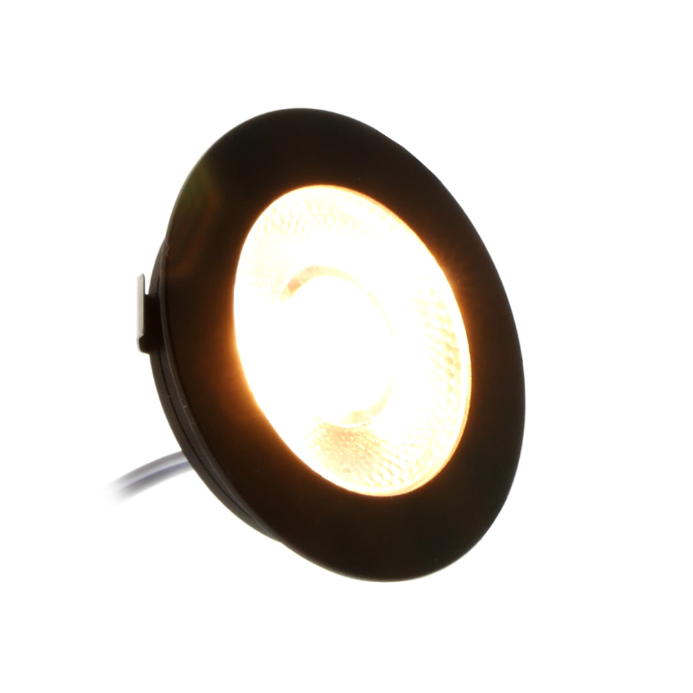 ED-10046 Led meubelspot kleine inbouwdiepte IP54 warm wit, rond, zwart, 55mm - Afbeelding 7