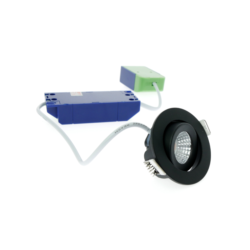 ED-10062 Led inbouwspot kleine inbouwdiepte IP54 warm wit, rond, zwart, 55mm - Afbeelding 8