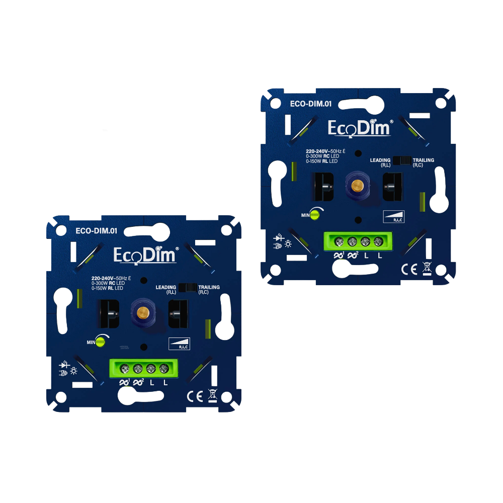 EcoDim.01 LED dimmer universeel | 2-pack | 0-300 watt (RC)