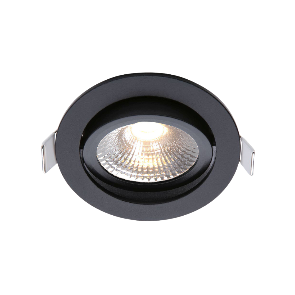ED-10029 Led inbouwspot kleine inbouwdiepte IP54 warm wit, rond, zwart, 75mm - Afbeelding 4