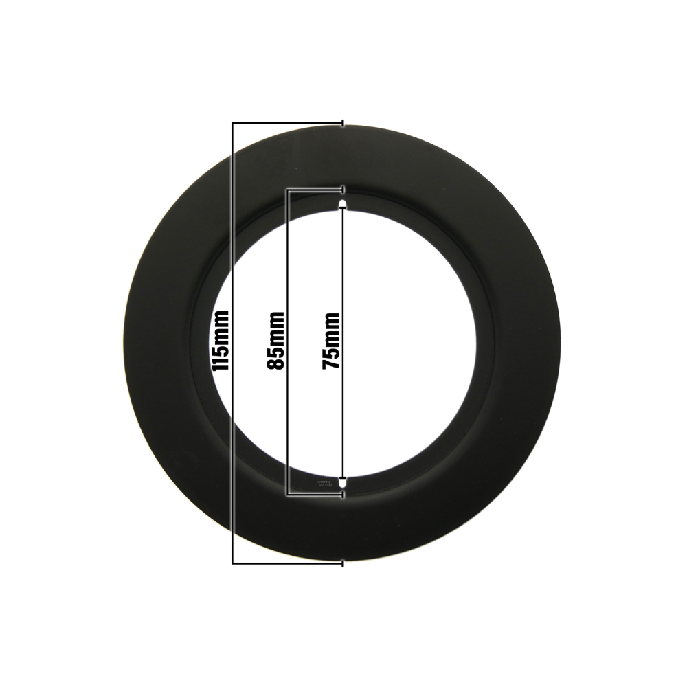 EcoDim ED-10036 Opvulring spotarmatuur rond zwart - Afbeelding 2