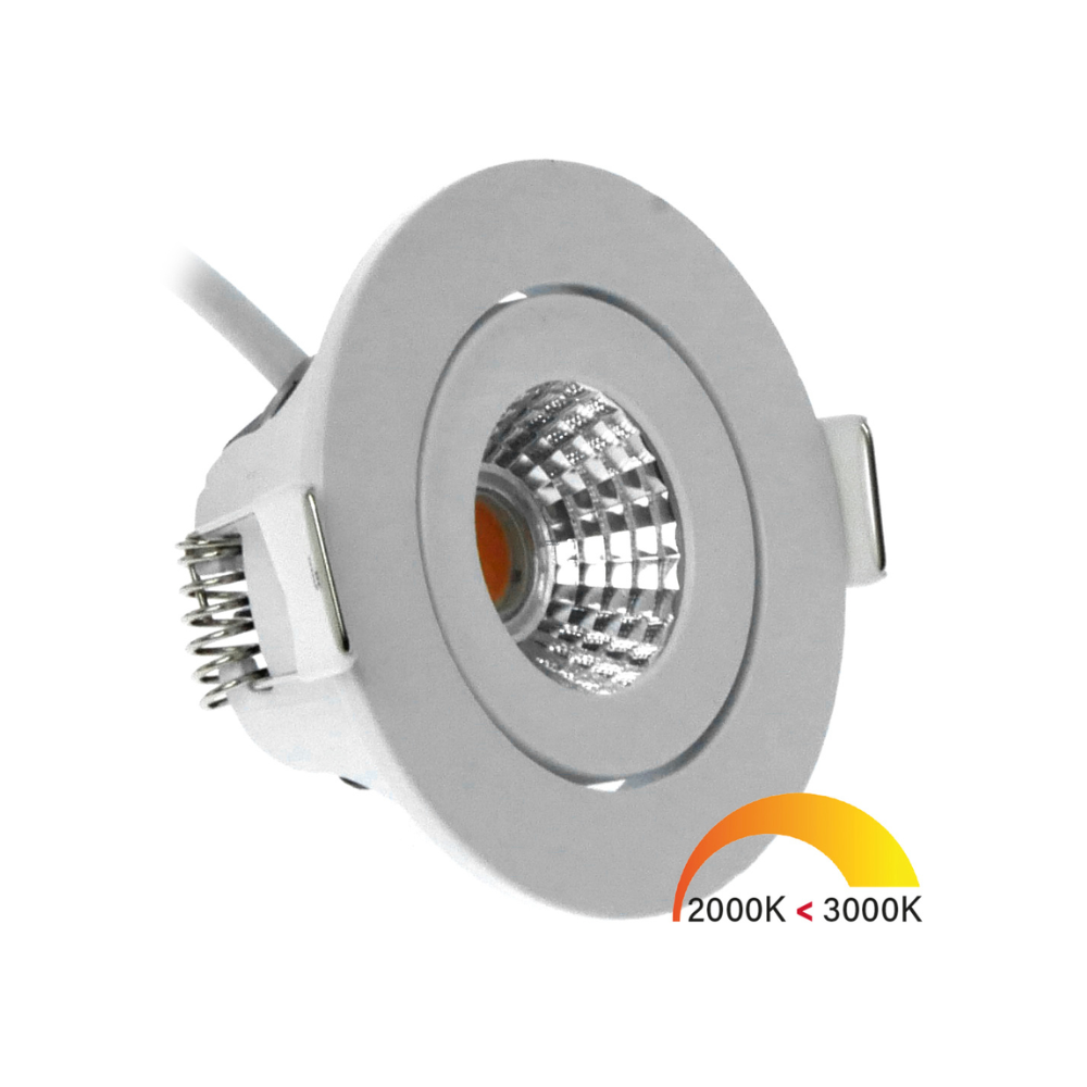 ED-10058 Led inbouwspot kleine inbouwdiepte IP54 dim to warm, rond, wit, 55mm