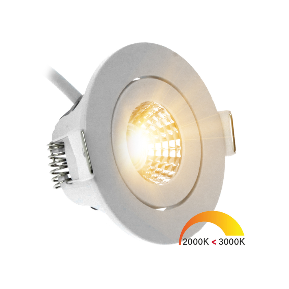 ED-10058 Led inbouwspot kleine inbouwdiepte IP54 dim to warm, rond, wit, 55mm - Afbeelding 2