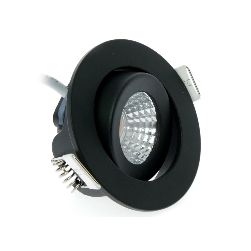 ED-10060 Led inbouwspot kleine inbouwdiepte IP54 dim to warm, rond, zwart, 55mm - Afbeelding 5