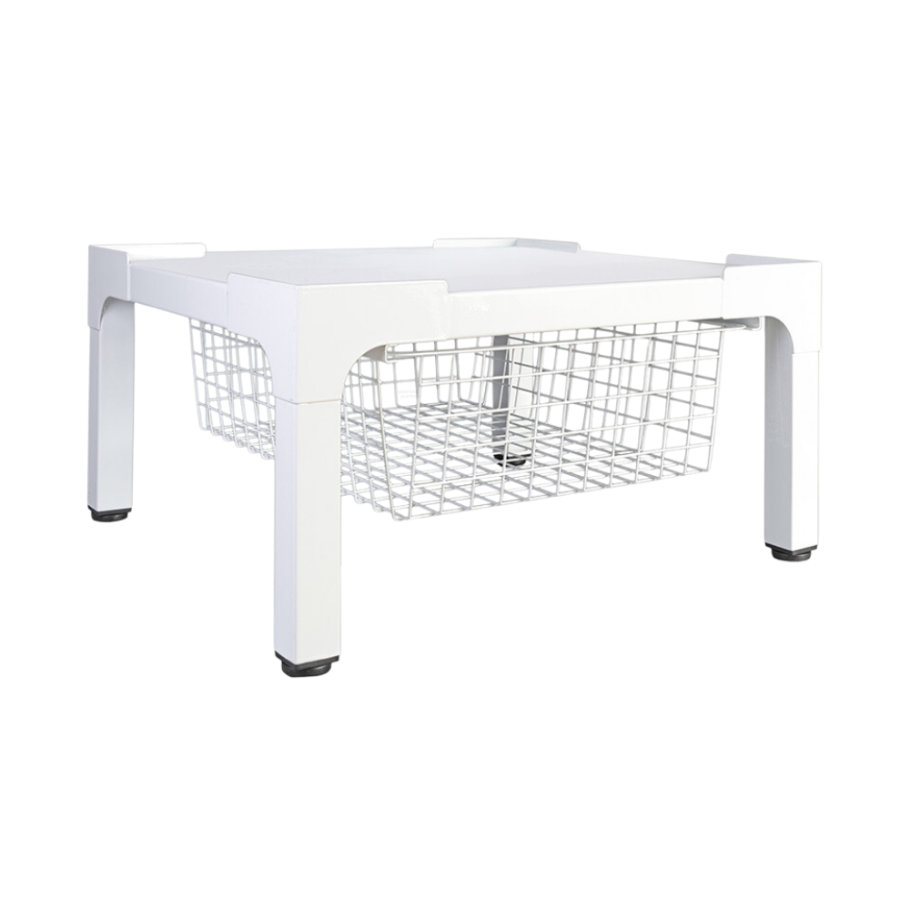 Nedco wasmachine/droger verhoger stevig met mand 'Heavy Bold' | 606.014.00 | Wit