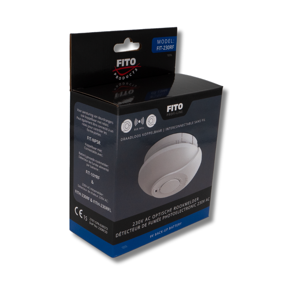 FIT-230RF Fito 230volt rookmelder | Draadloos koppelbaar - Afbeelding 9