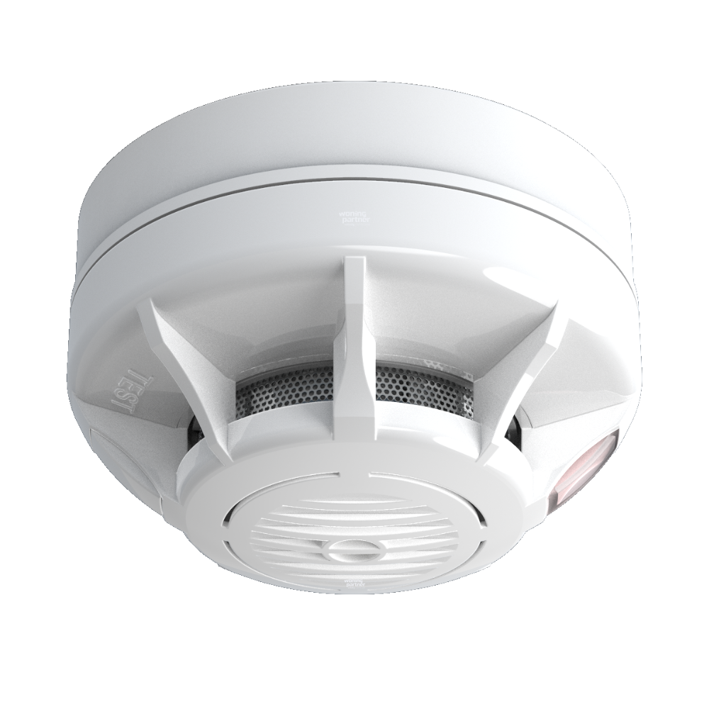 ASD 10Q Fito optische rookmelder. Vrij op te hangen conform de NEN-14604. In iedere ruimte werkende rookmelders.