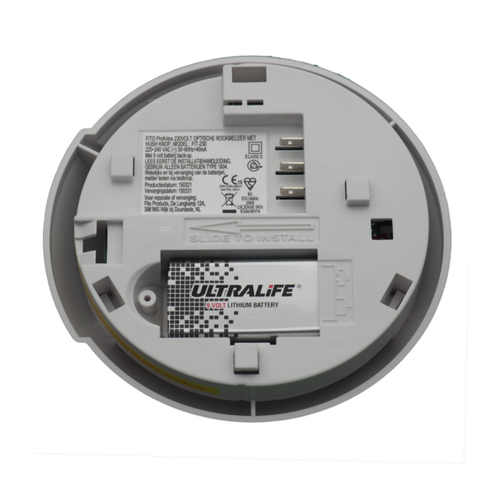FIT-23010 Fito 230volt rookmelder | Incl 10 jaar Back-up batterij - Afbeelding 3