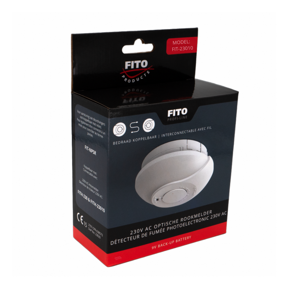 FIT-23010 Fito 230volt rookmelder | Incl 10 jaar Back-up batterij - Afbeelding 4