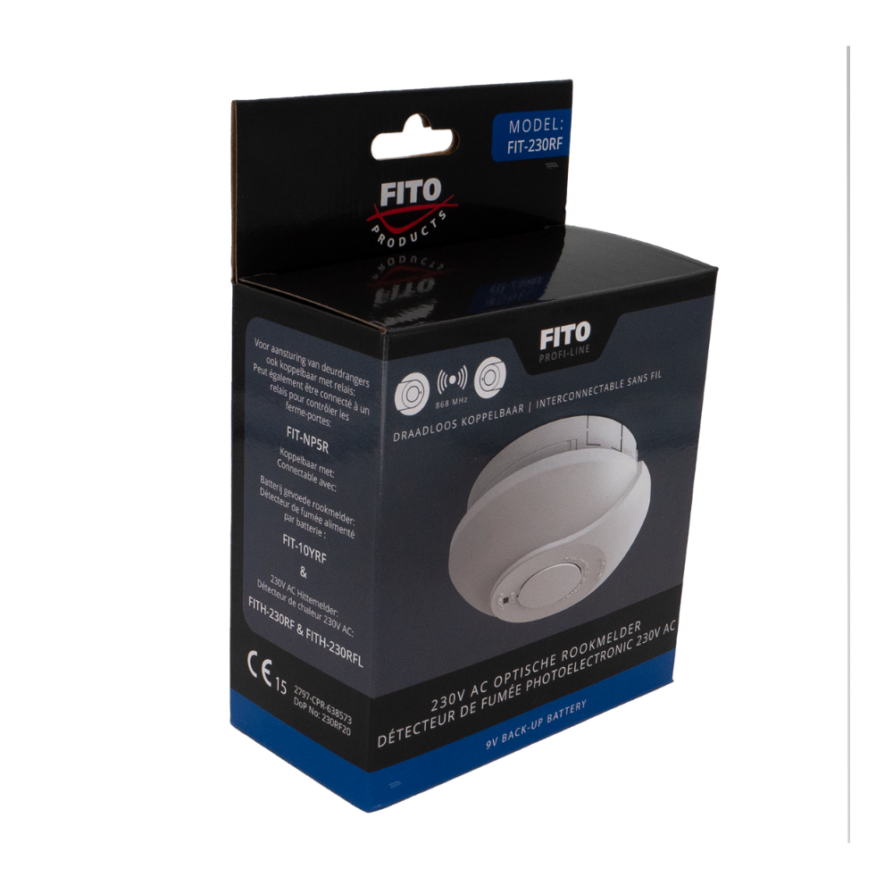 FIT-230RFL Fito 230volt rookmelder | Draadloos koppelbaar 10 jaar - Afbeelding 9