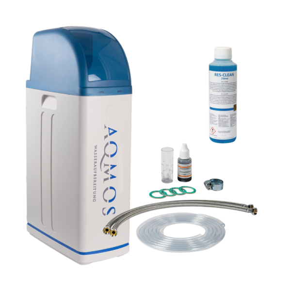 Aqmos R2D2-48 waterontharder compleet met aansluit, testset en harsreininger