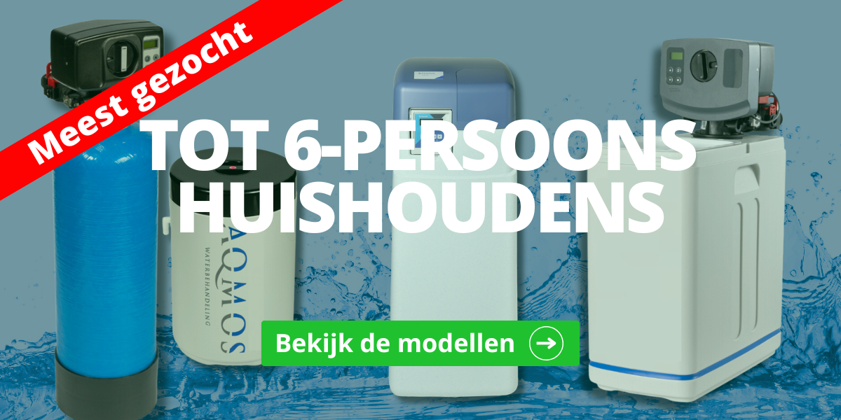 Ga naar het assortiment van meest gezochte grootformaat waterontharders voor 6-persoons huishoudens. Ook voor gebruik in kantoren, horeca en vergelijkbare doelgroepen.
