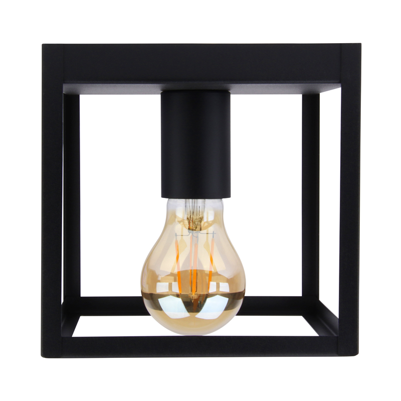 Industriële plafondlamp LEDUXA | vierkant | E27 | zwart - Afbeelding 7