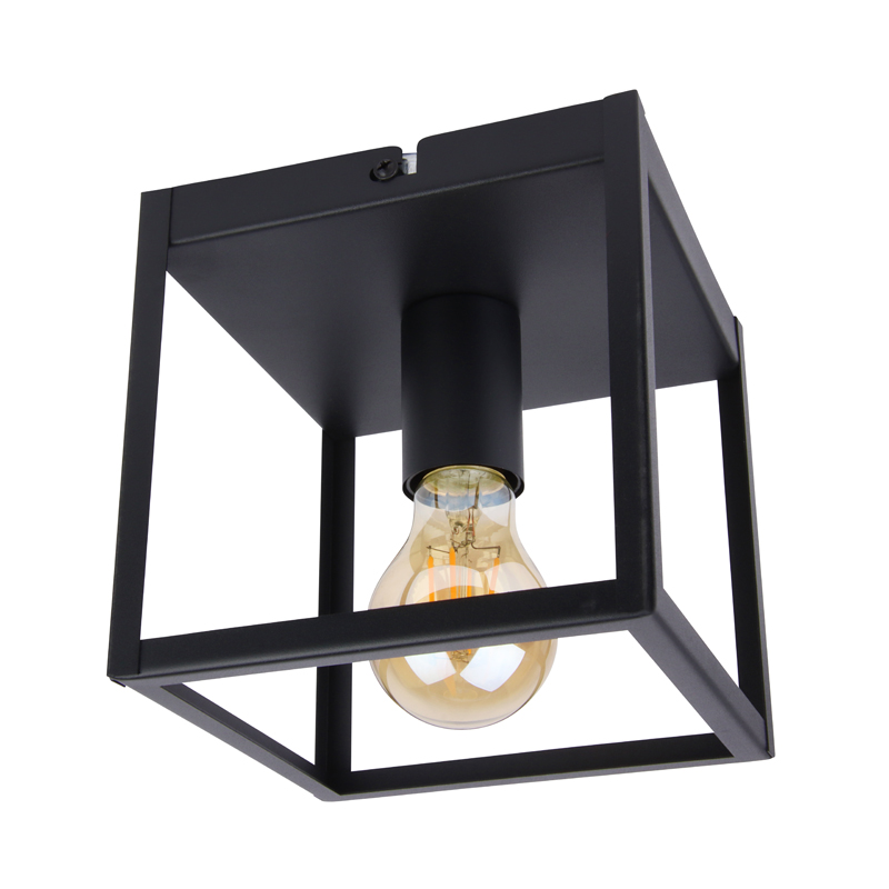 Industriële plafondlamp LEDUXA | vierkant | E27 | zwart - Afbeelding 10