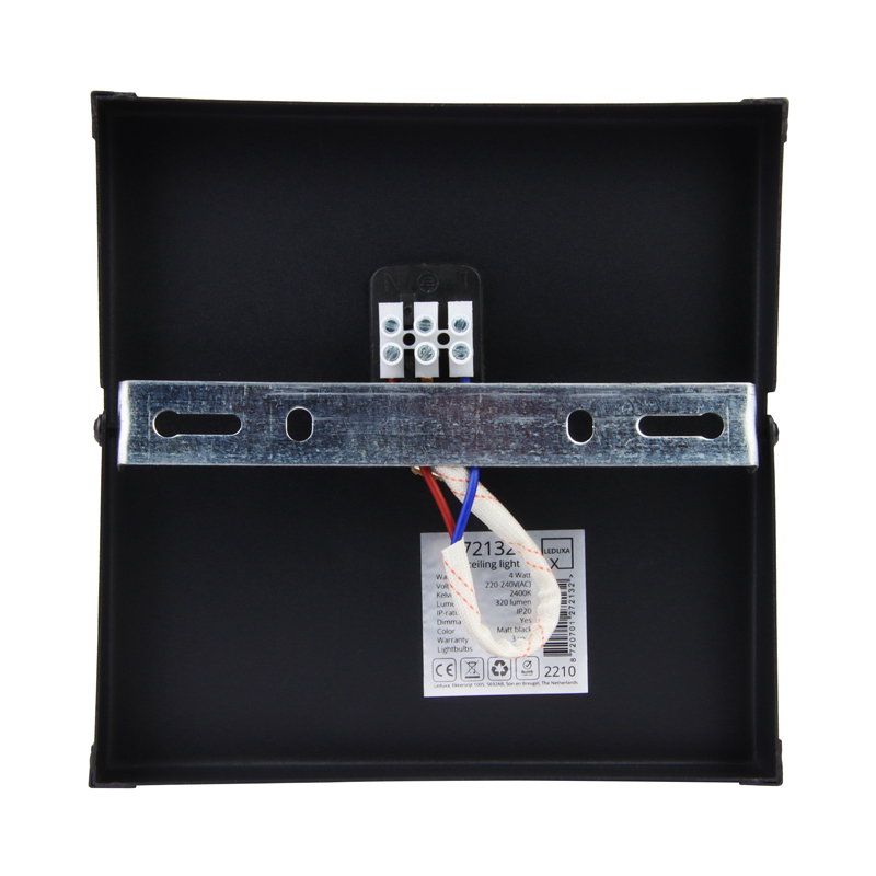 Industriële plafondlamp LEDUXA | vierkant | E27 | zwart - Afbeelding 12