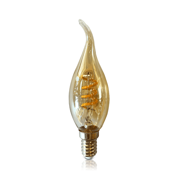 LED filament | E14 | kaarslamp | dimbaar | 2 watt | amber | 2400K