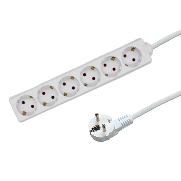 6-voudige tafelcontactdoos LEDMAT | 5m | wit